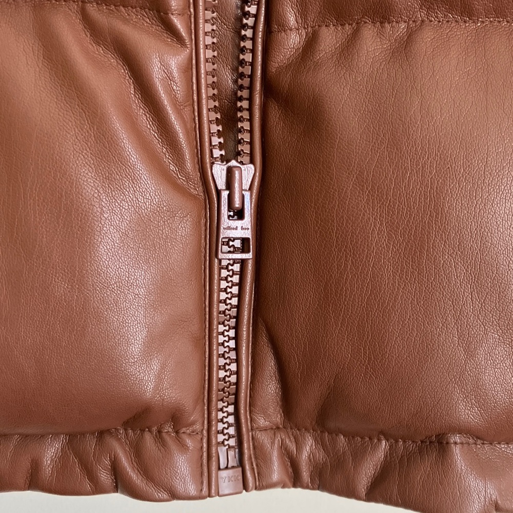 Wilfred Free Vegan Primaloft Vista Puffer Brown ZipUp Vest, Women’s Size 2XS EUC - Picture 4 of 7
